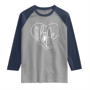 Funny Laboratory Life Lab Chemistry Scientist Raglan Shirt TS11 Sport Gray Navy Print Your Wear