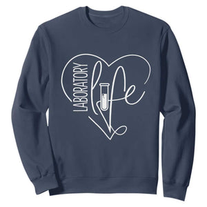 Funny Laboratory Life Lab Chemistry Scientist Sweatshirt TS11 Navy Print Your Wear