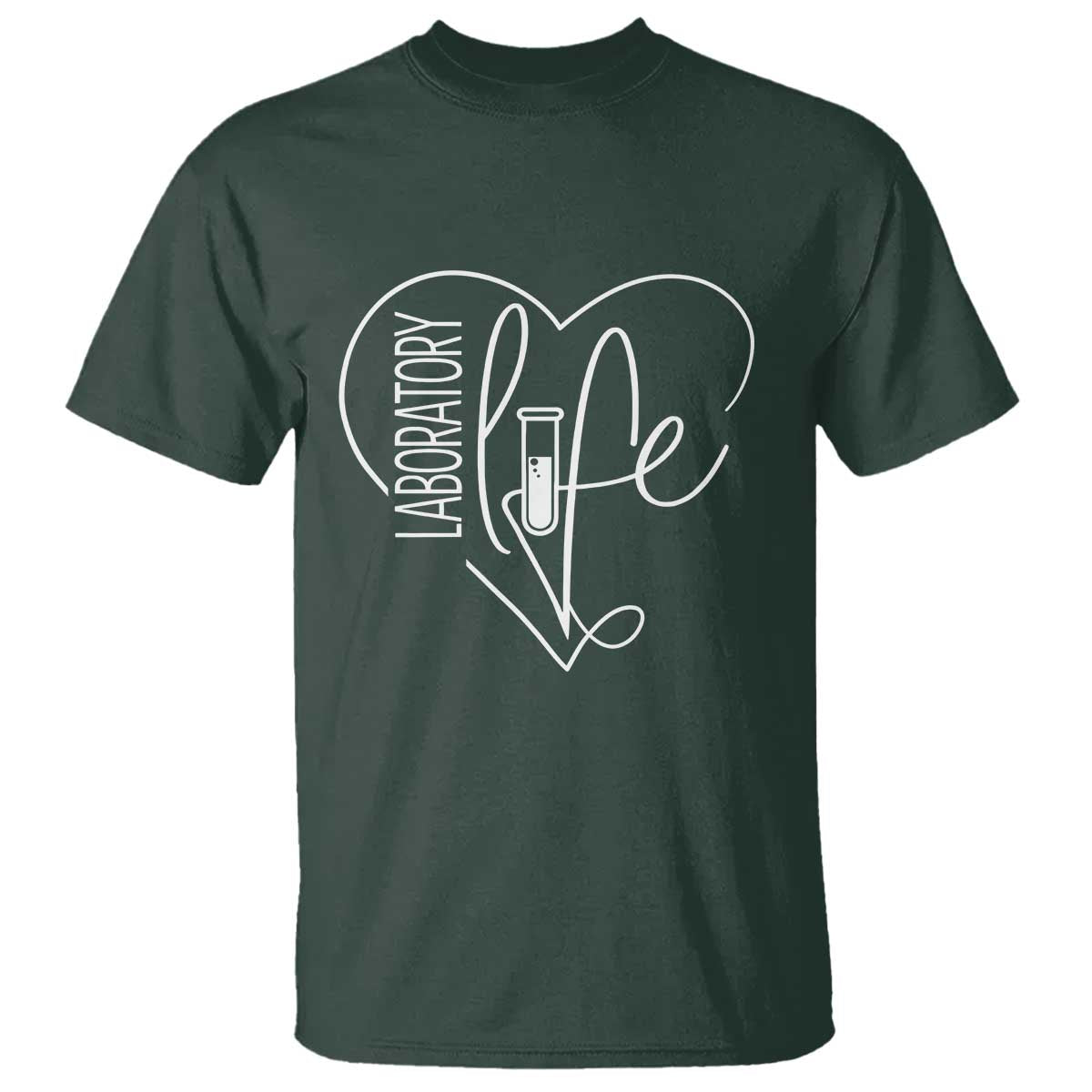 Funny Laboratory Life Lab Chemistry Scientist T Shirt TS11 Dark Forest Green Print Your Wear