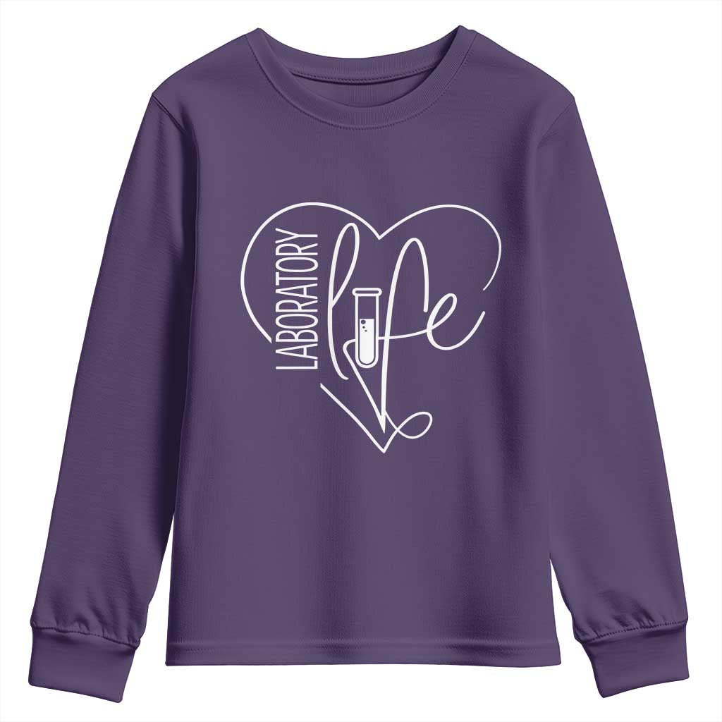 Funny Laboratory Life Lab Chemistry Scientist Youth Sweatshirt TS11 Purple Print Your Wear