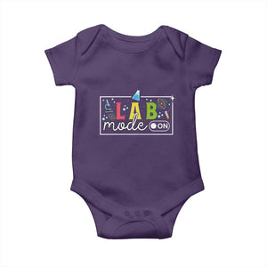 Funny Laboratory Scientist Baby Onesie Lab Mode On Chemistry Medical TS11 Purple Print Your Wear