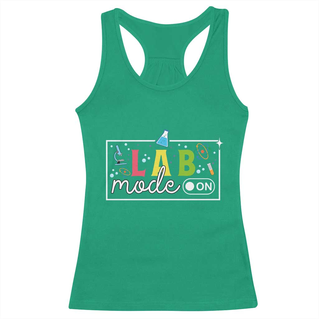 Funny Laboratory Scientist Racerback Tank Top Lab Mode On Chemistry Medical TS11 Irish Green Print Your Wear