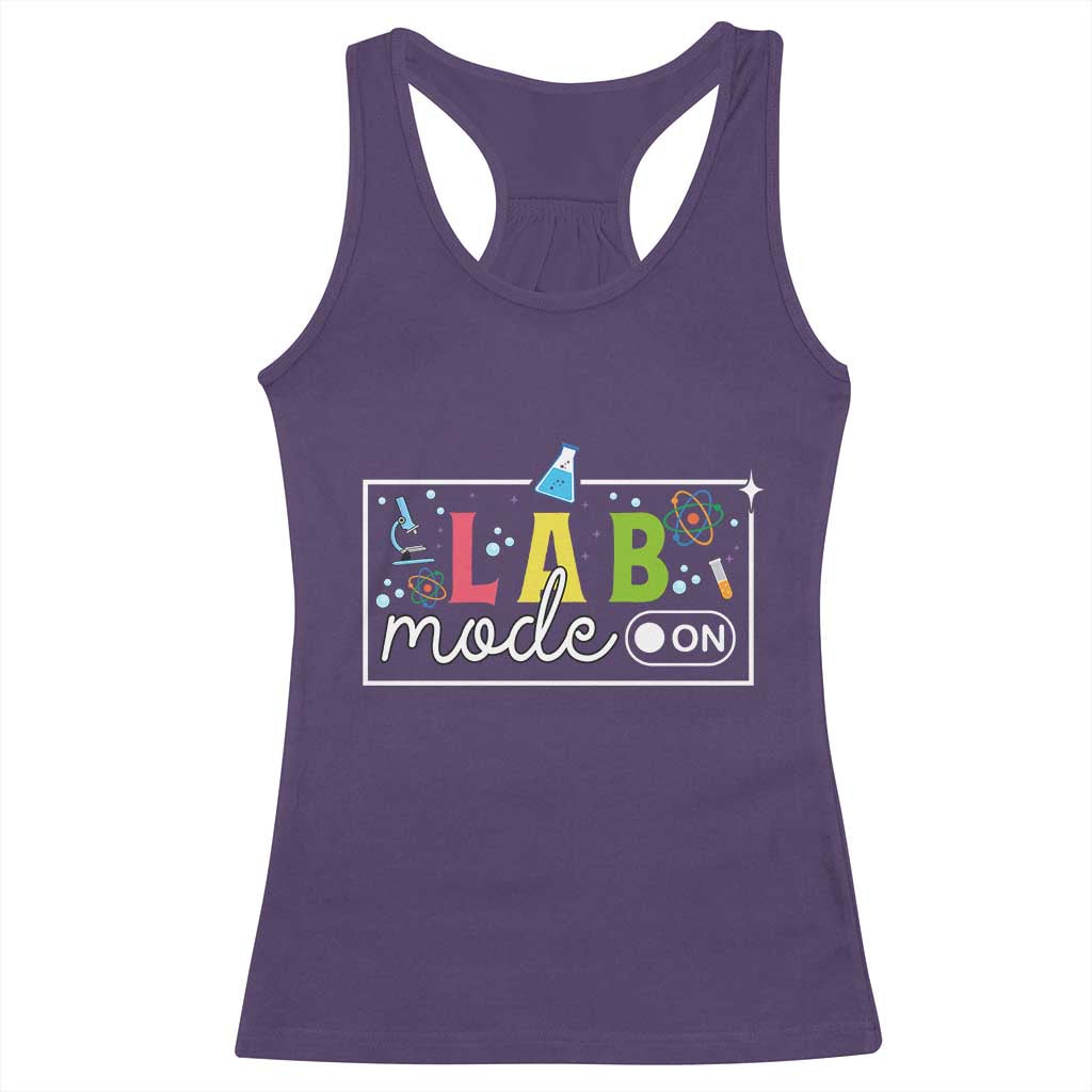 Funny Laboratory Scientist Racerback Tank Top Lab Mode On Chemistry Medical TS11 Purple Print Your Wear