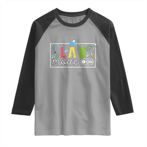 Funny Laboratory Scientist Raglan Shirt Lab Mode On Chemistry Medical TS11 Sport Gray Black Print Your Wear