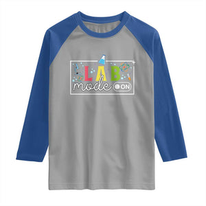 Funny Laboratory Scientist Raglan Shirt Lab Mode On Chemistry Medical TS11 Sport Gray Royal Print Your Wear