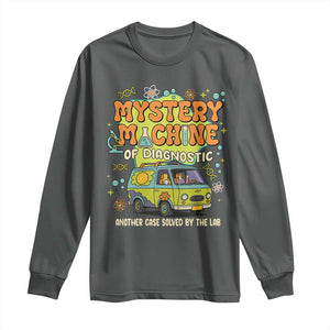 Funny Laboratory Week Scientist Long Sleeve Shirt Mystery Machine Of Diagnostic Chemistry Medical Van TS11 Dark Heather Print Your Wear