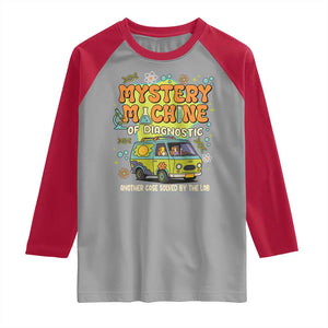 Funny Laboratory Week Scientist Raglan Shirt Mystery Machine Of Diagnostic Chemistry Medical Van TS11 Sport Gray Red Print Your Wear