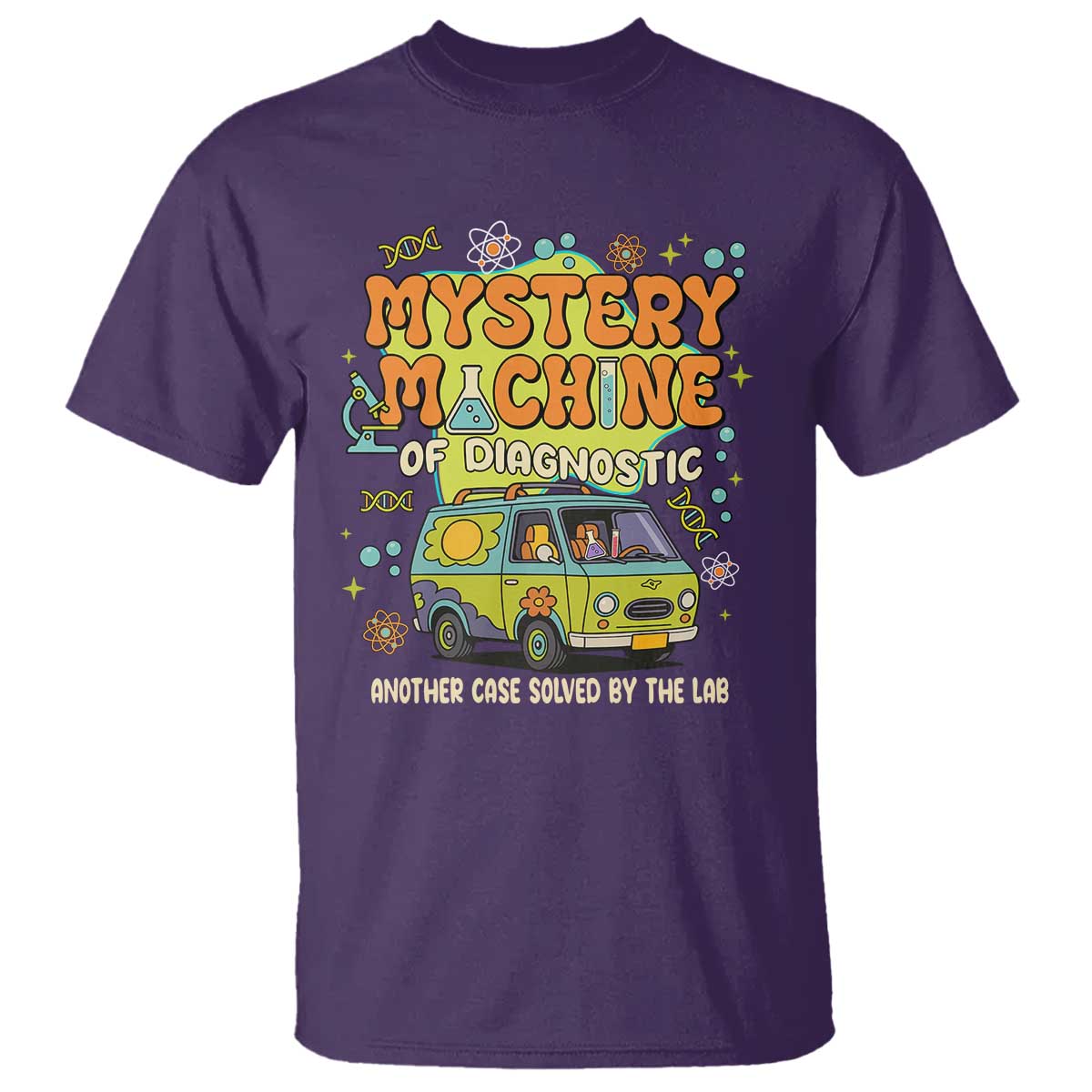 Funny Laboratory Week Scientist T Shirt Mystery Machine Of Diagnostic Chemistry Medical Van TS11 Purple Print Your Wear