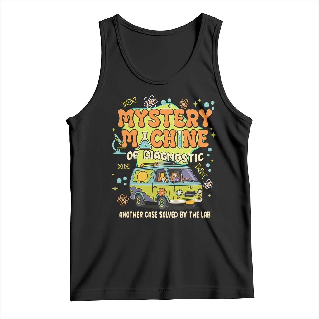 Funny Laboratory Week Scientist Tank Top Mystery Machine Of Diagnostic Chemistry Medical Van TS11 Black Print Your Wear