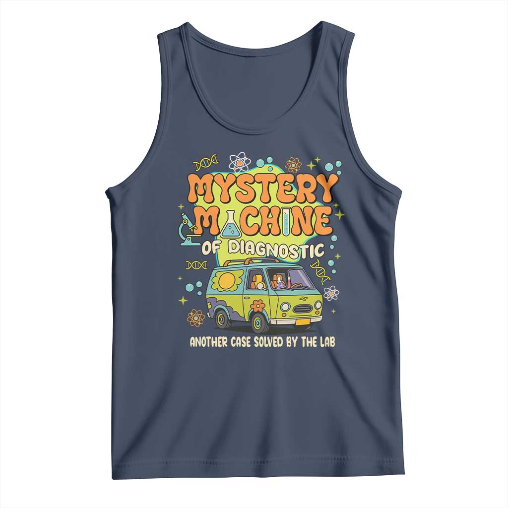 Funny Laboratory Week Scientist Tank Top Mystery Machine Of Diagnostic Chemistry Medical Van TS11 Navy Print Your Wear