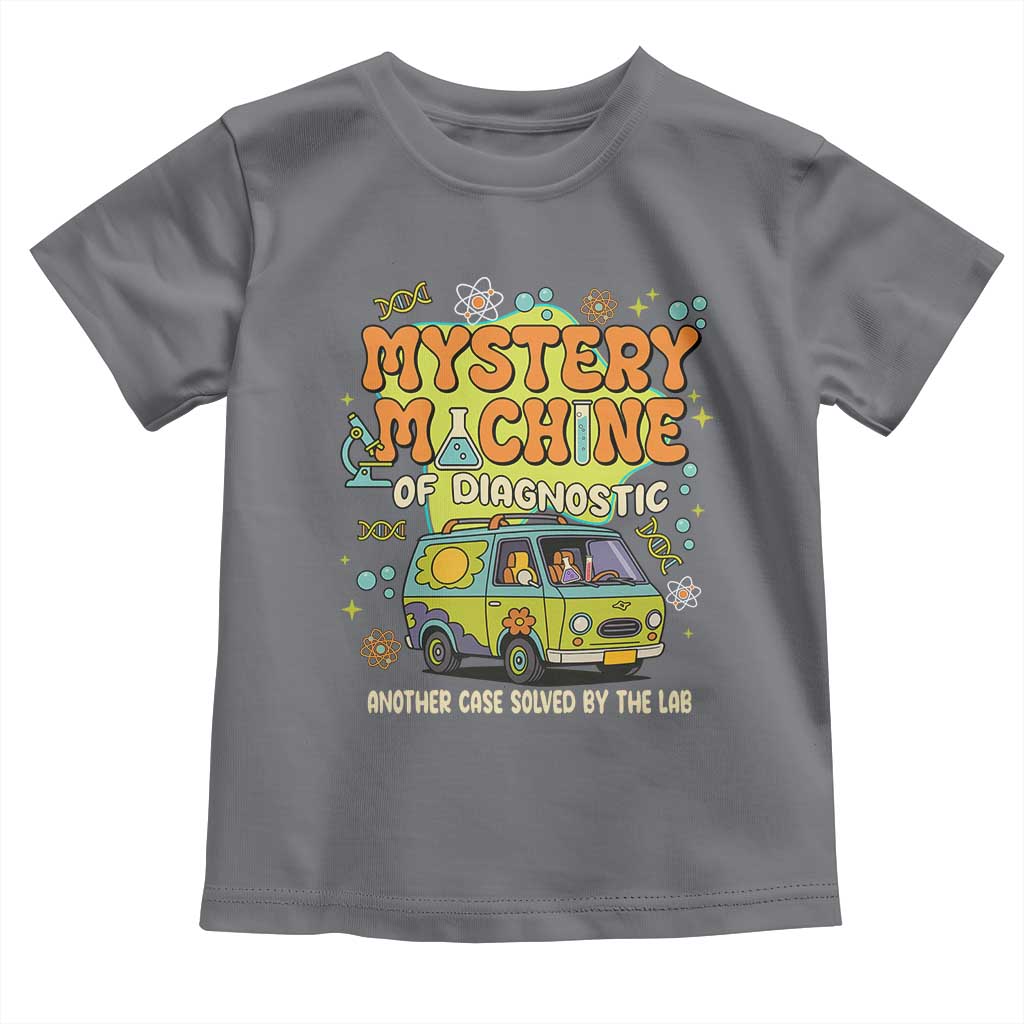 Funny Laboratory Week Scientist Toddler T Shirt Mystery Machine Of Diagnostic Chemistry Medical Van TS11 Charcoal Print Your Wear