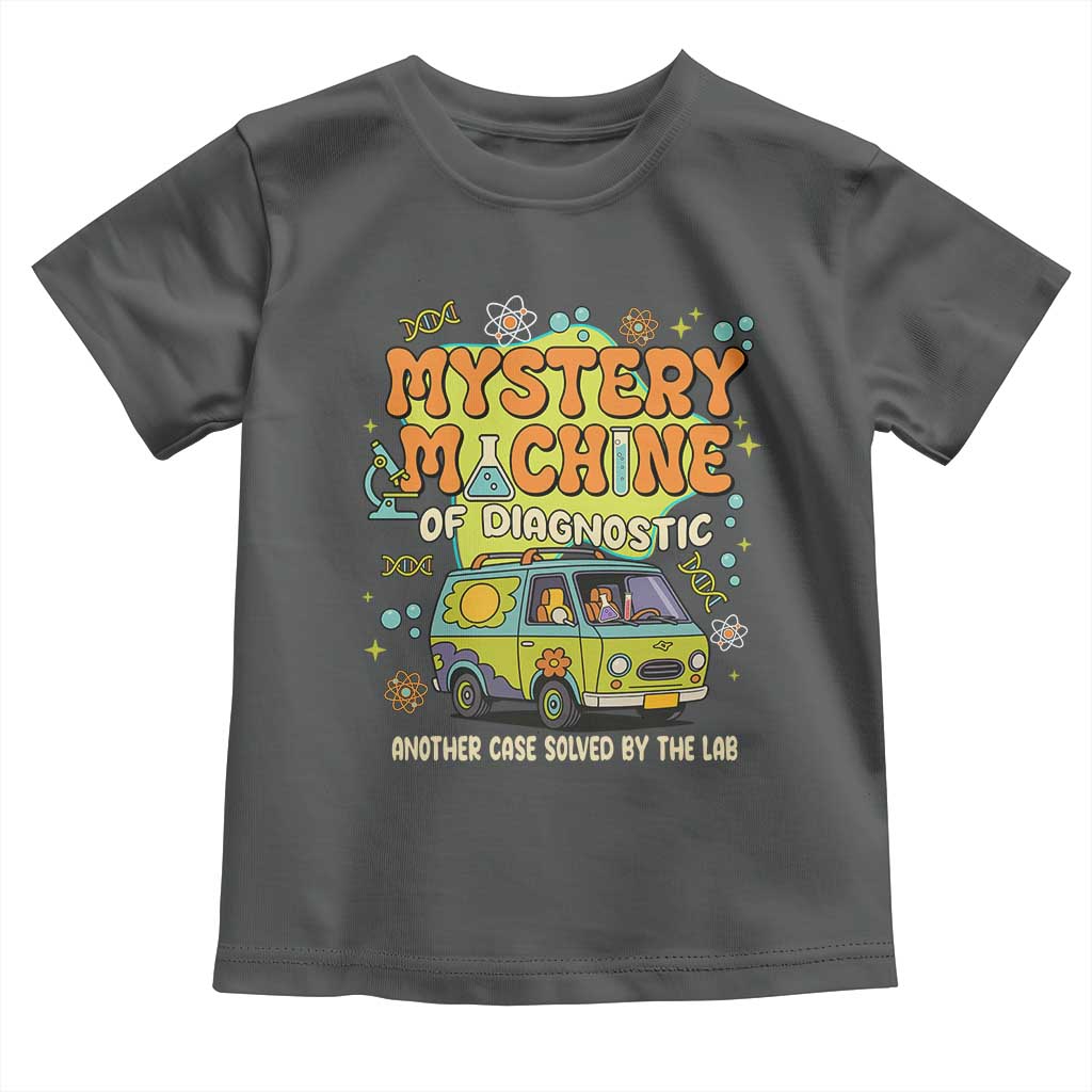 Funny Laboratory Week Scientist Toddler T Shirt Mystery Machine Of Diagnostic Chemistry Medical Van TS11 Dark Heather Print Your Wear