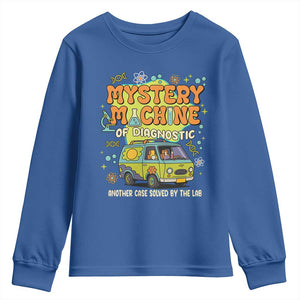 Funny Laboratory Week Scientist Youth Sweatshirt Mystery Machine Of Diagnostic Chemistry Medical Van TS11 Royal Blue Print Your Wear