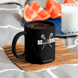 Funny Lacrosse Coffee Mug American Flag Relax Bro Lax Lover Joke TS10 Print Your Wear