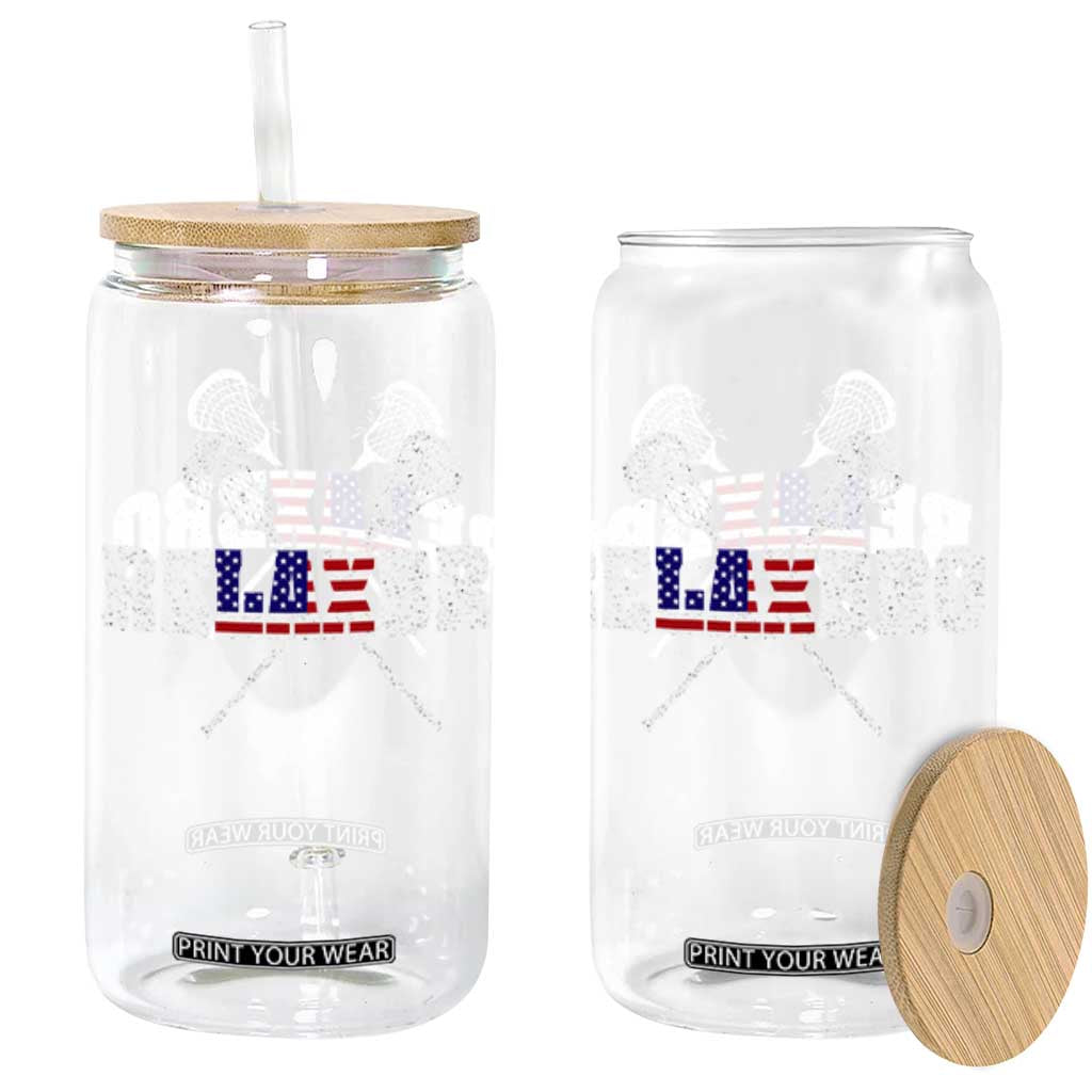 Funny Lacrosse Glass Can American Flag Relax Bro Lax Lover Joke TS10 Black Print Your Wear