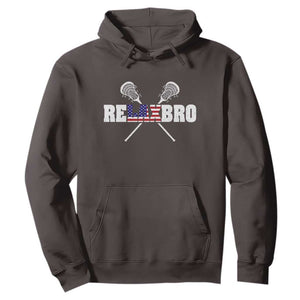Funny Lacrosse Hoodie American Flag Relax Bro Lax Lover Joke TS10 Dark Chocolate Print Your Wear