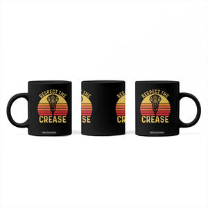 Funny Lacrosse Lax Goalie Goalkeeper Coffee Mug Respect The Crease TS11 Print Your Wear