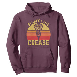Funny Lacrosse Lax Goalie Goalkeeper Hoodie Respect The Crease TS11 Maroon Print Your Wear