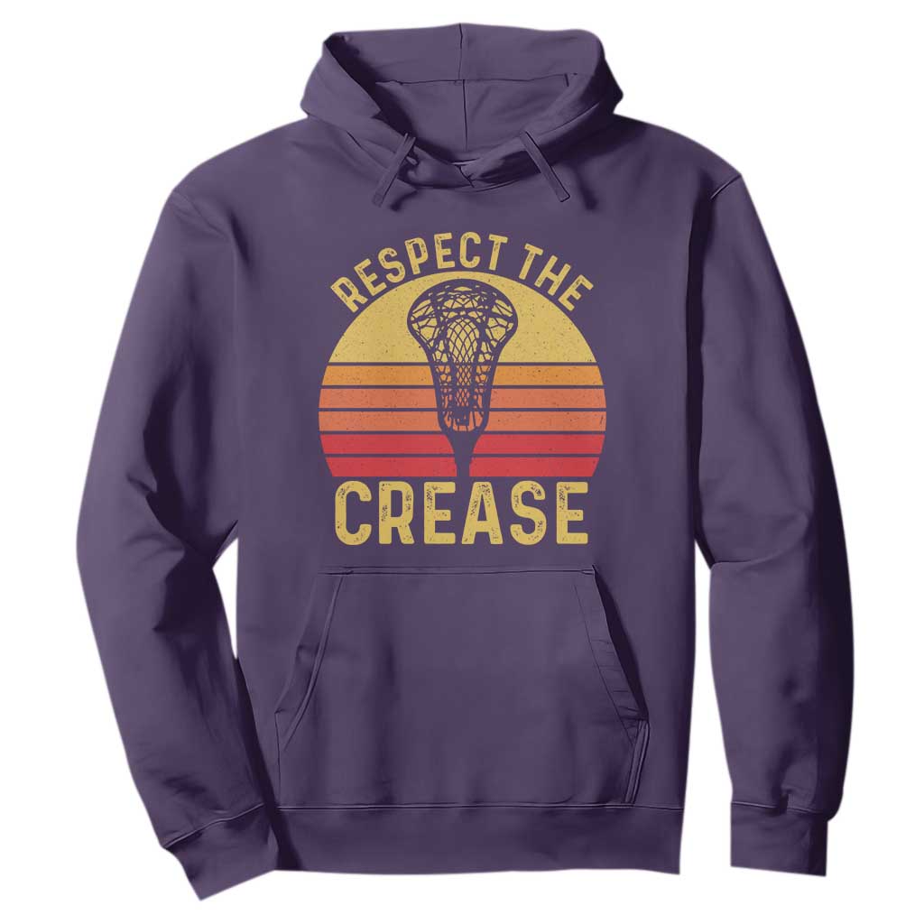 Funny Lacrosse Lax Goalie Goalkeeper Hoodie Respect The Crease TS11 Purple Print Your Wear