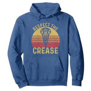 Funny Lacrosse Lax Goalie Goalkeeper Hoodie Respect The Crease TS11 Royal Blue Print Your Wear