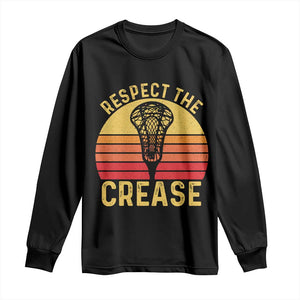Funny Lacrosse Lax Goalie Goalkeeper Long Sleeve Shirt Respect The Crease TS11 Black Print Your Wear