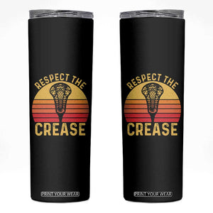 Funny Lacrosse Lax Goalie Goalkeeper Skinny Tumbler Respect The Crease TS11 Black Print Your Wear