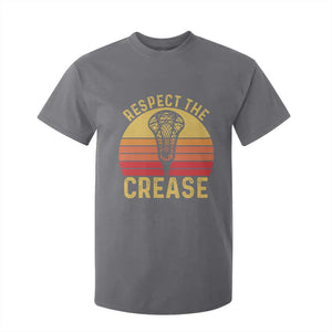 Funny Lacrosse Lax Goalie Goalkeeper T Shirt For Kid Respect The Crease TS11 Charcoal Print Your Wear