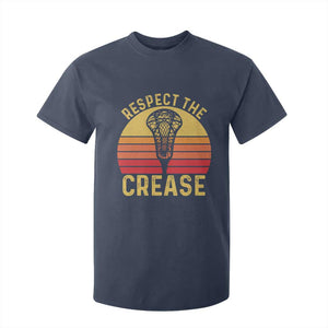 Funny Lacrosse Lax Goalie Goalkeeper T Shirt For Kid Respect The Crease TS11 Navy Print Your Wear