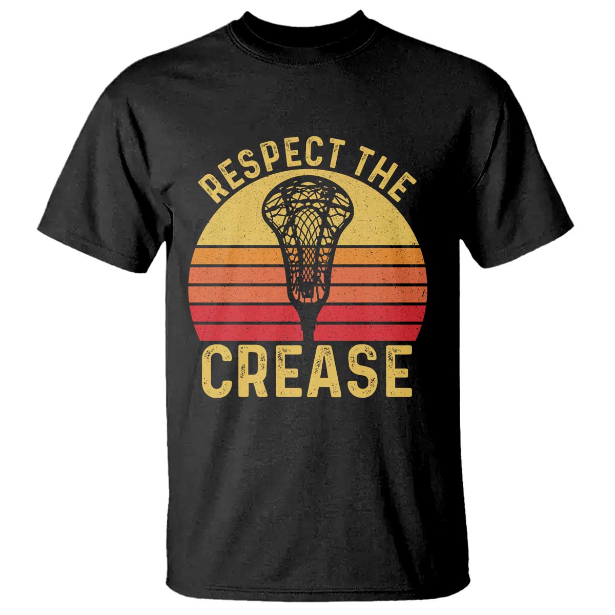 Funny Lacrosse Lax Goalie Goalkeeper T Shirt Respect The Crease TS11 Black Print Your Wear