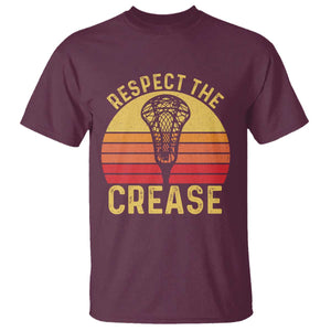 Funny Lacrosse Lax Goalie Goalkeeper T Shirt Respect The Crease TS11 Maroon Print Your Wear