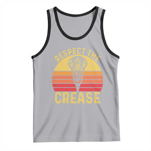Funny Lacrosse Lax Goalie Goalkeeper Tank Top Respect The Crease TS11 Athletic Heather Black Print Your Wear