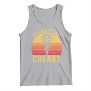 Funny Lacrosse Lax Goalie Goalkeeper Tank Top Respect The Crease TS11 Athletic Heather Print Your Wear