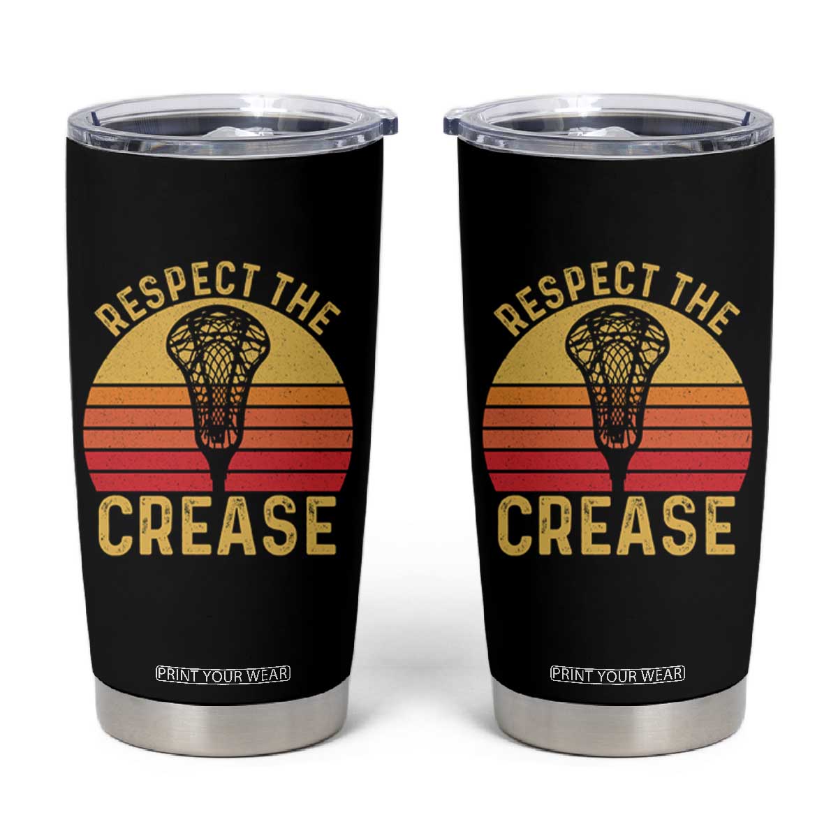Funny Lacrosse Lax Goalie Goalkeeper Tumbler Cup Respect The Crease TS11 Black Print Your Wear