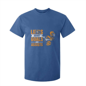 Funny Lacrosse Lax Player T Shirt For Kid Life's About Goals And Assists TS11 Royal Blue Print Your Wear