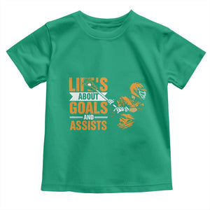 Funny Lacrosse Lax Player Toddler T Shirt Life's About Goals And Assists TS11 Irish Green Print Your Wear