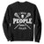 Funny Lacrosse Lax Sweatshirt I Beat People With A Stick Skull TS11 Black Print Your Wear