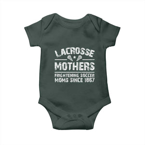 Funny Lacrosse Mothers Baby Onesie Lax Moms Frightening Soccer Moms Since 1867 TS11 Print Your Wear