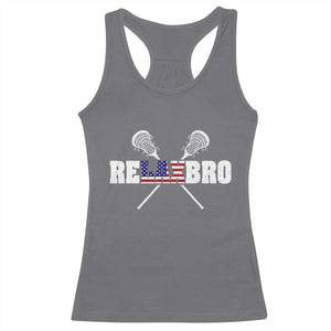 Funny Lacrosse Racerback Tank Top American Flag Relax Bro Lax Lover Joke TS10 Charcoal Print Your Wear