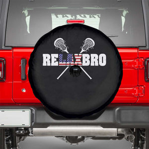 Funny Lacrosse Spare Tire Cover American Flag Relax Bro Lax Lover Joke TS10 Black Print Your Wear