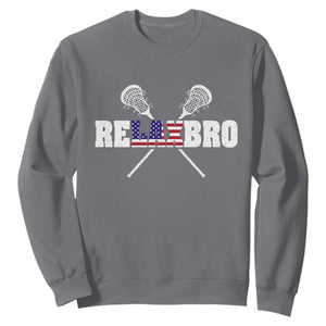 Funny Lacrosse Sweatshirt American Flag Relax Bro Lax Lover Joke TS10 Charcoal Print Your Wear