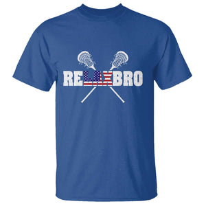 Funny Lacrosse T Shirt American Flag Relax Bro Lax Lover Joke TS10 Royal Blue Print Your Wear
