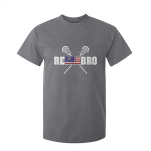 Funny Lacrosse T Shirt For Kid American Flag Relax Bro Lax Lover Joke TS10 Charcoal Print Your Wear
