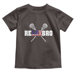 Funny Lacrosse Toddler T Shirt American Flag Relax Bro Lax Lover Joke TS10 Dark Chocolate Print Your Wear