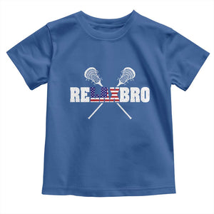 Funny Lacrosse Toddler T Shirt American Flag Relax Bro Lax Lover Joke TS10 Royal Blue Print Your Wear