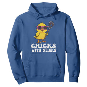 Funny Lax Girl Hoodie Chicks With Sticks Lacrosse Shooter TS11 Royal Blue Print Your Wear