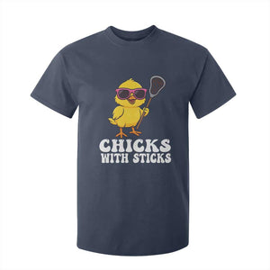 Funny Lax Girl T Shirt For Kid Chicks With Sticks Lacrosse Shooter TS11 Navy Print Your Wear