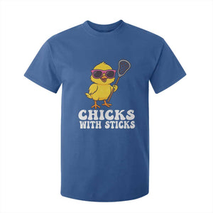 Funny Lax Girl T Shirt For Kid Chicks With Sticks Lacrosse Shooter TS11 Royal Blue Print Your Wear