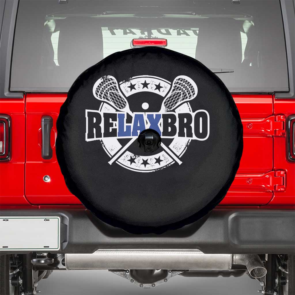 Funny Lax Lover Relax Bro Spare Tire Cover Lacrosse Joke TS11 Black Print Your Wear