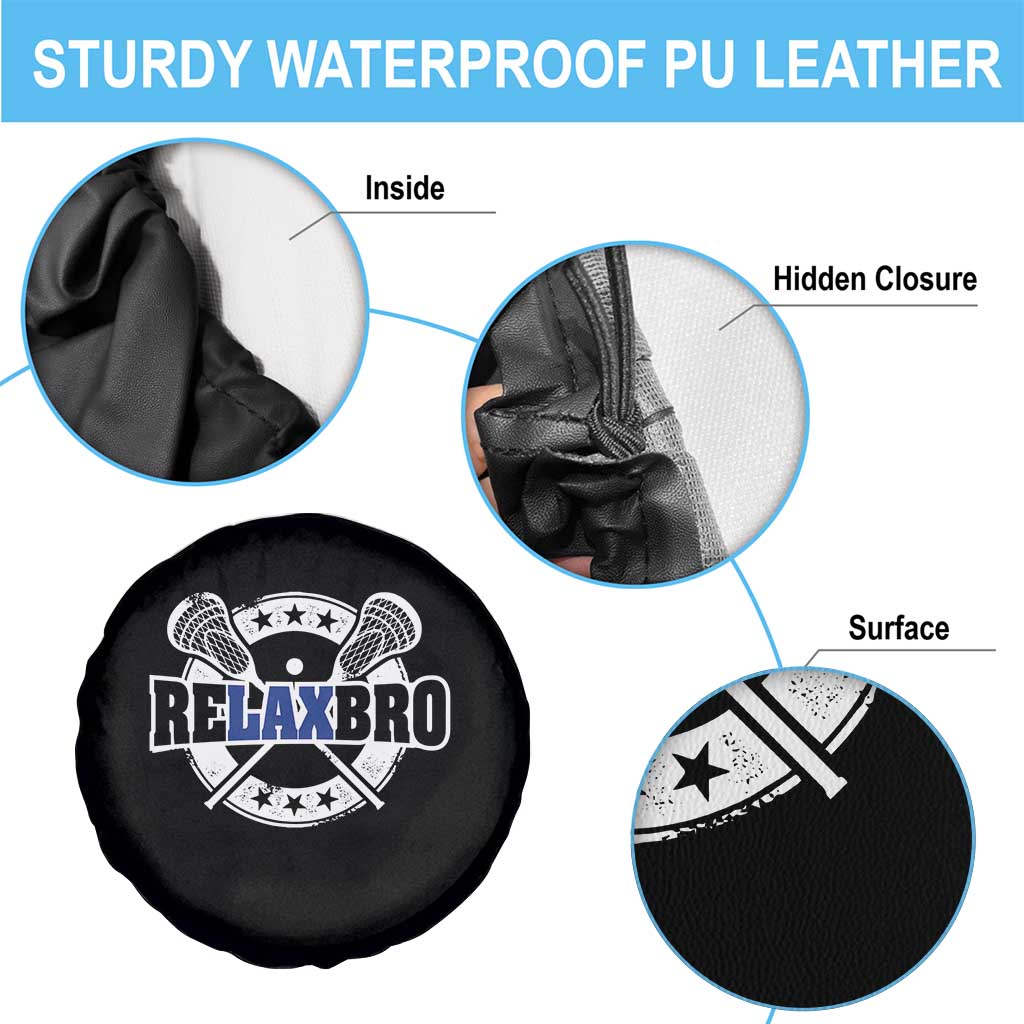 Funny Lax Lover Relax Bro Spare Tire Cover Lacrosse Joke TS11 Print Your Wear