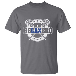 Funny Lax Lover Relax Bro T Shirt Lacrosse Joke TS11 Charcoal Print Your Wear